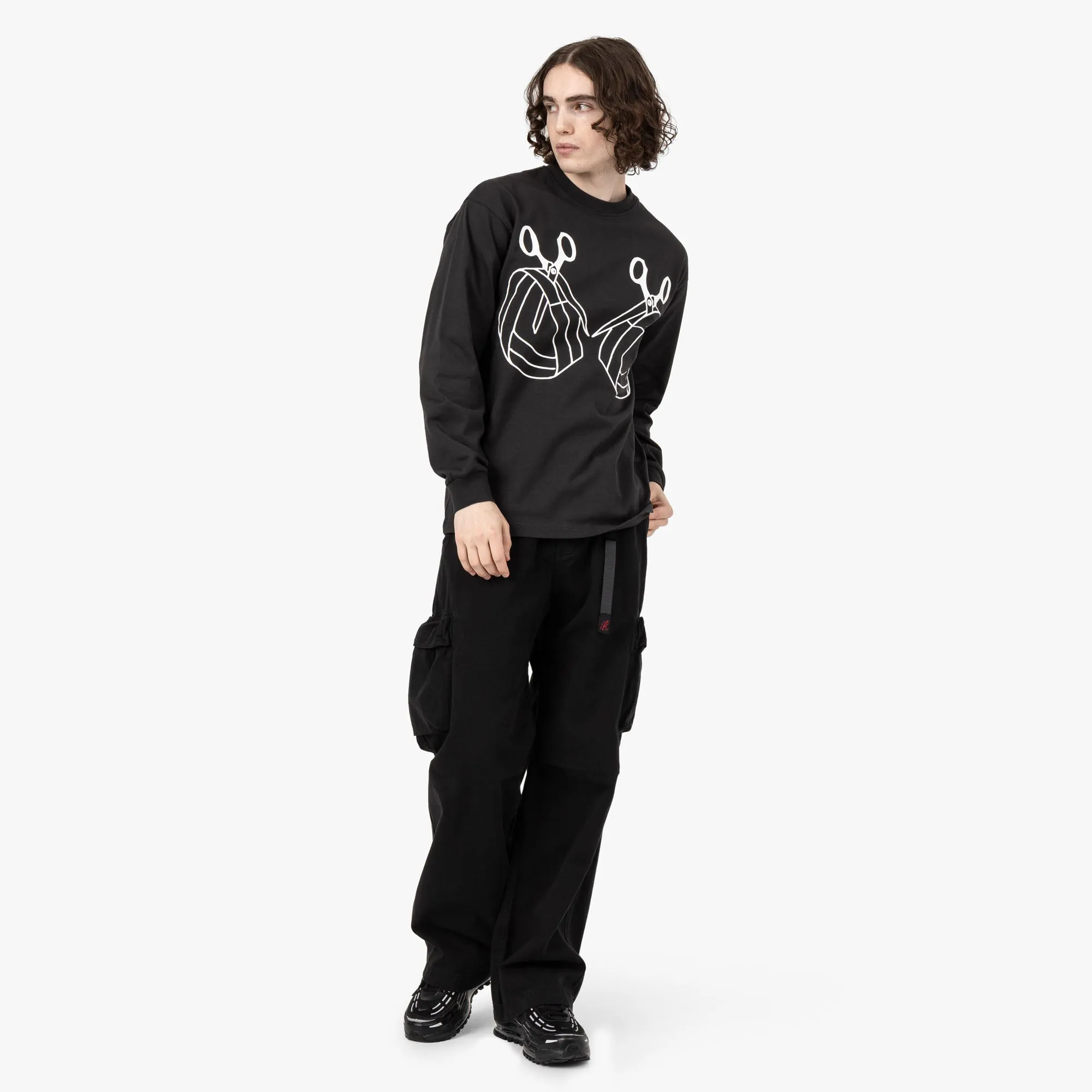 The Trilogy Tapes Mobius Band Longsleeve / Black cotton shirt