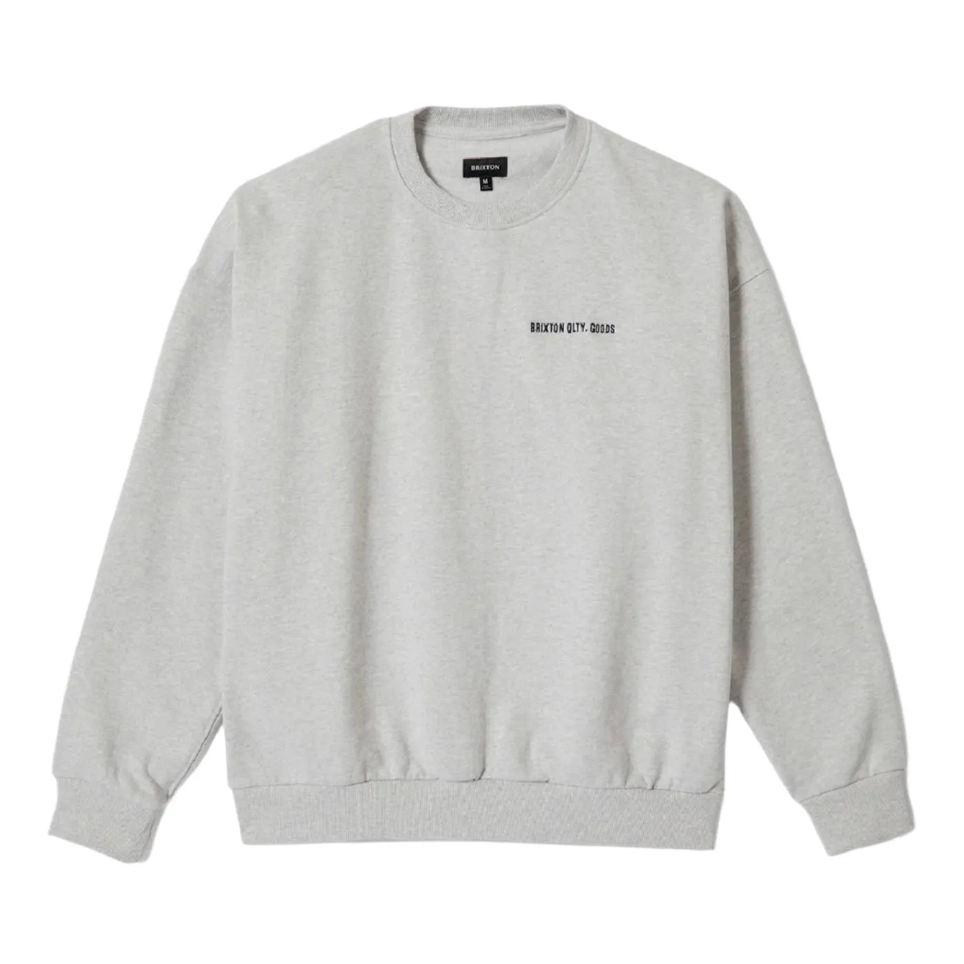 Half sleeve Brixton Embroidered Heavy Weight Crew Sweatshirt - Heather Grey
