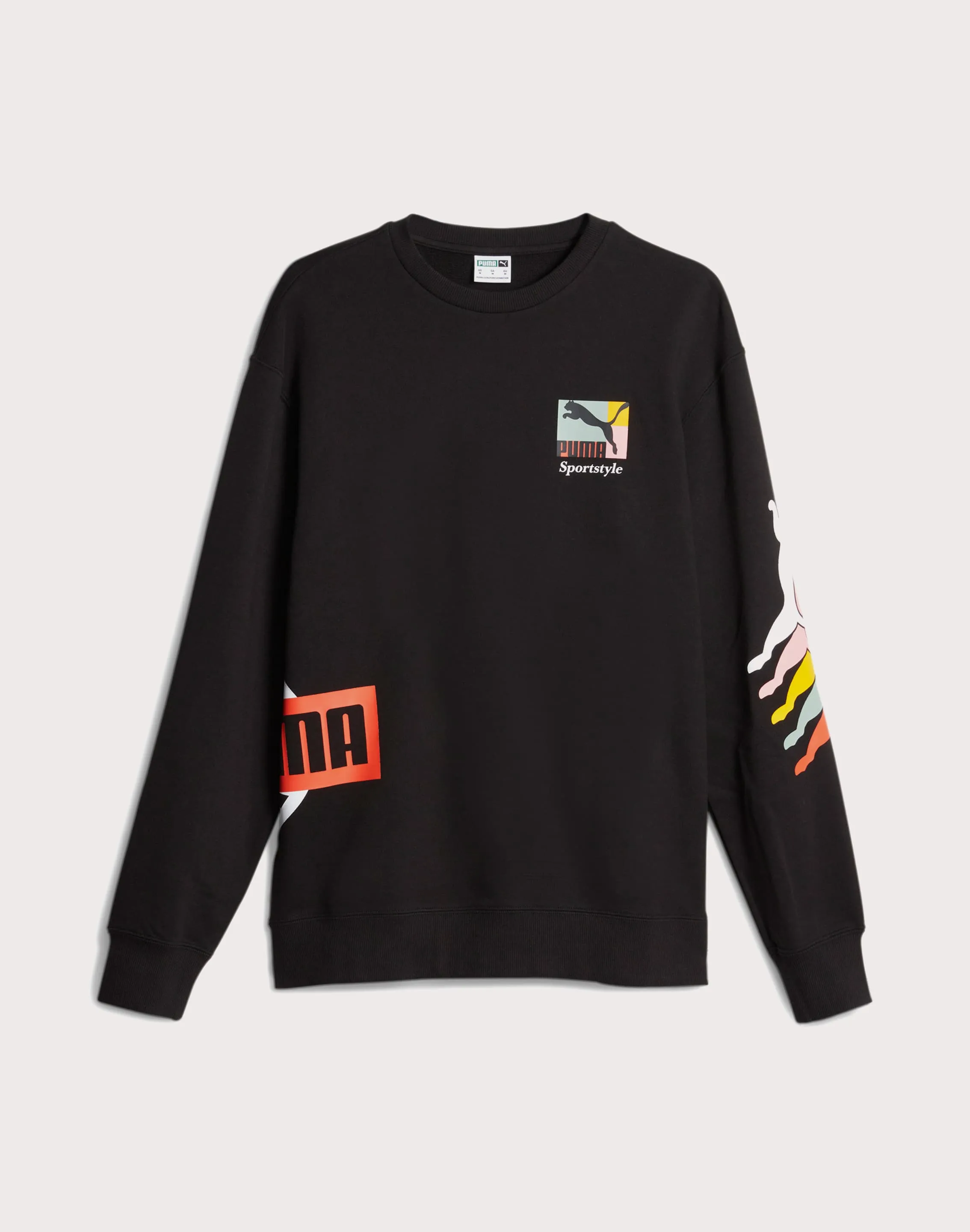 Puma Brand Love Fleece Crewneck Sweatshirt StaticFreeLining DoubleLayerReinforcement