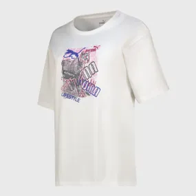 Metro Edge FadeResistantColors Puma Womens Graphics Photoprint Tee White