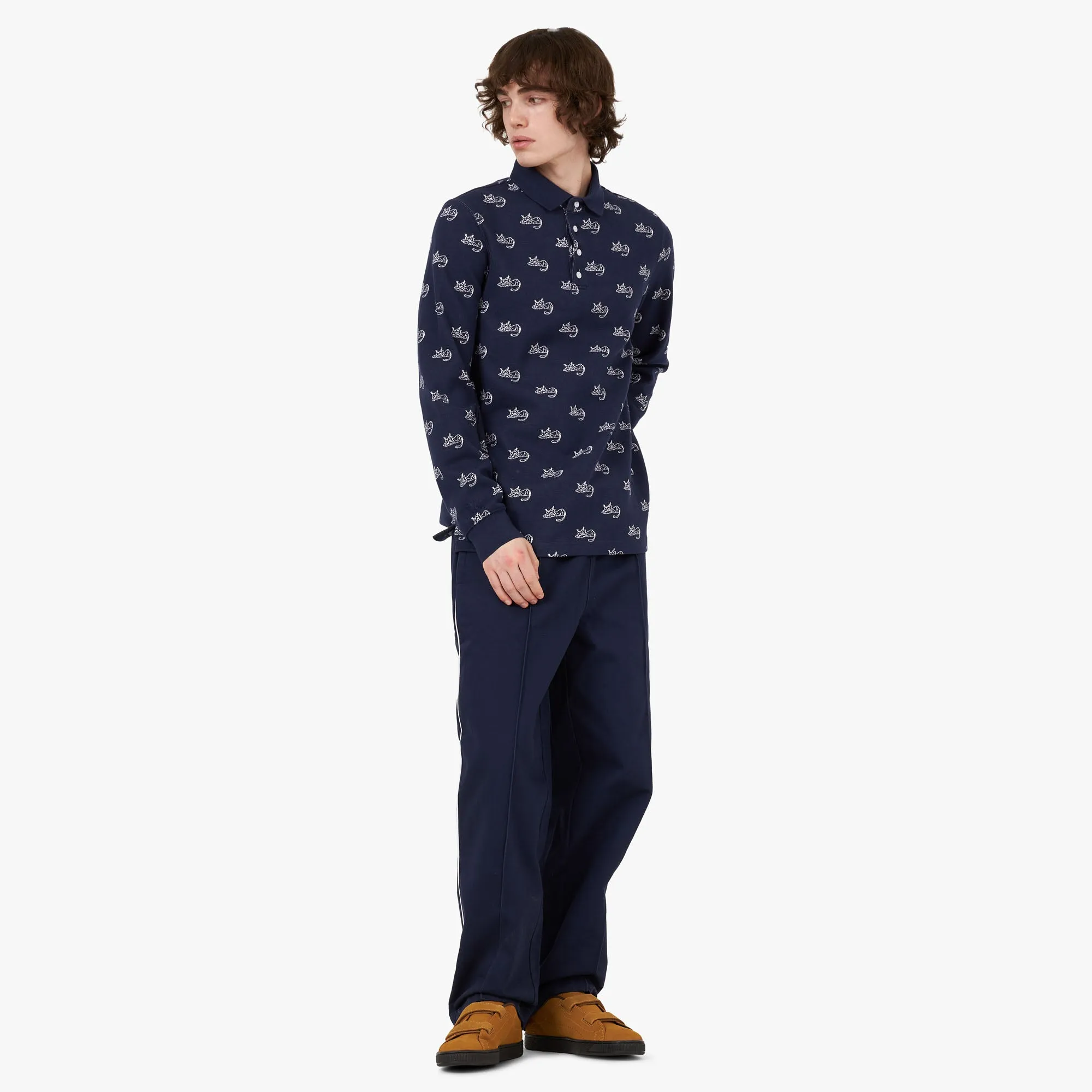 Puma x Noah Jacquard Polo Shirt / Puma Navy High-End Fashion