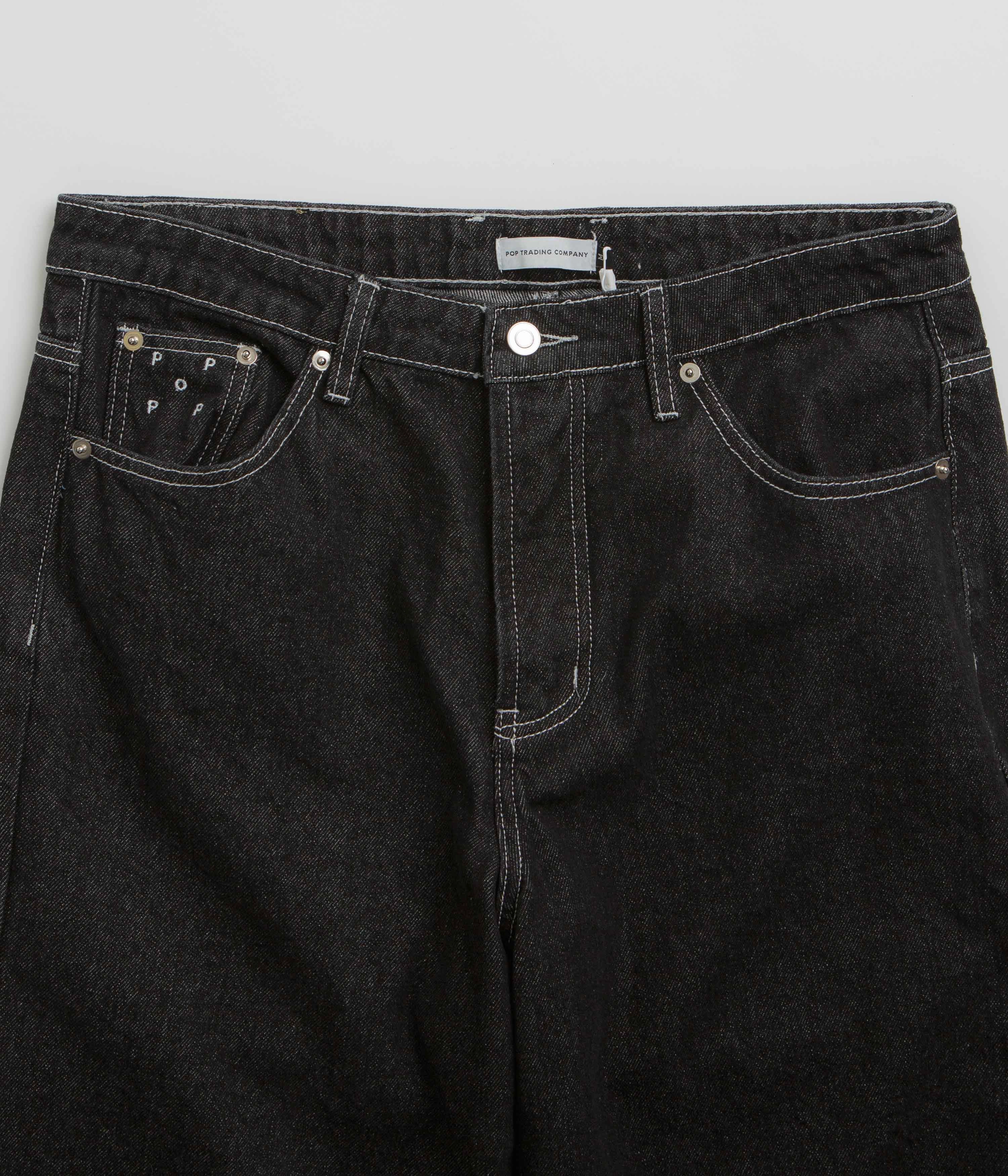 agriculture industry Pop Trading Company Longer DRS Shorts - Black Denim