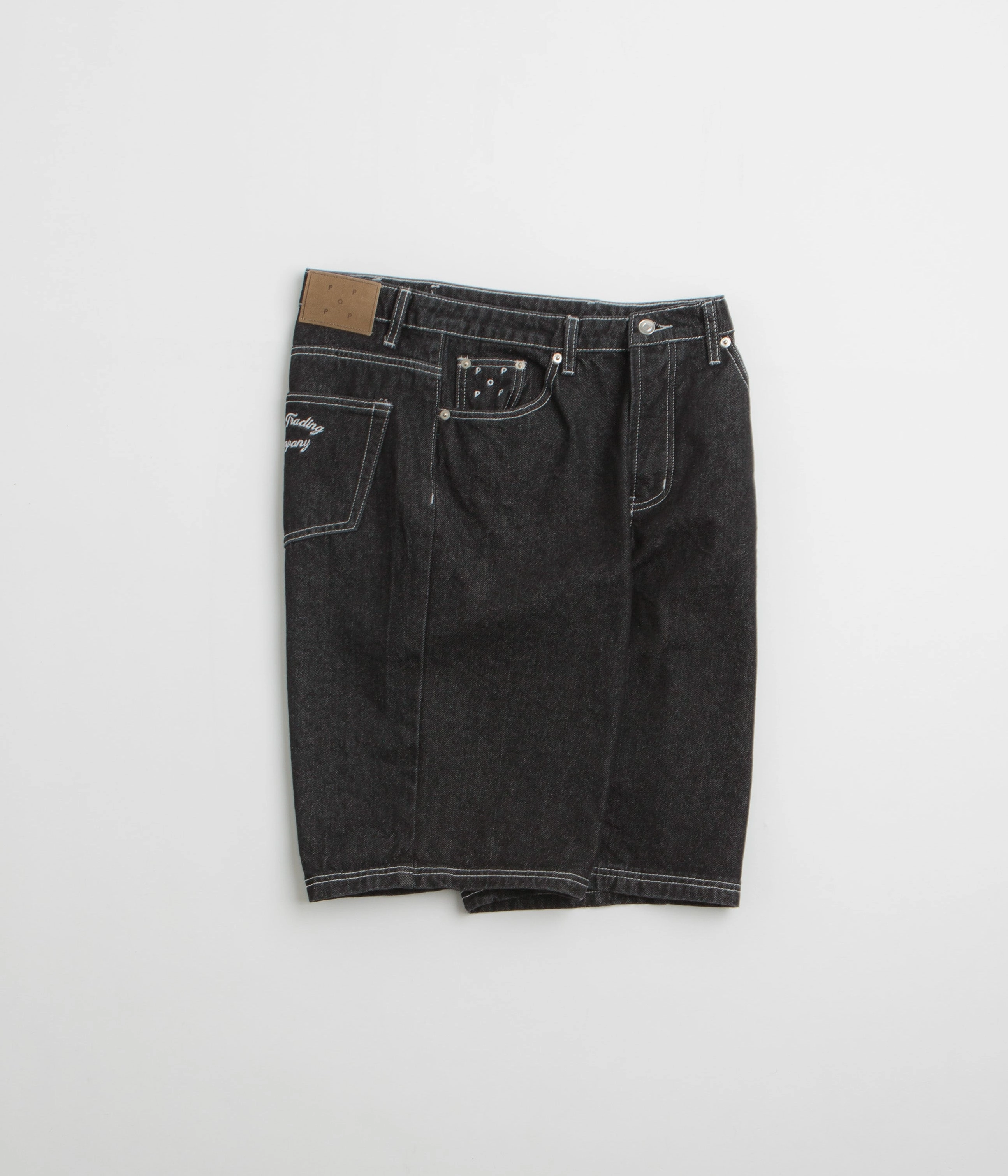 Move Friendly Pop Trading Company Longer DRS Shorts - Black Denim