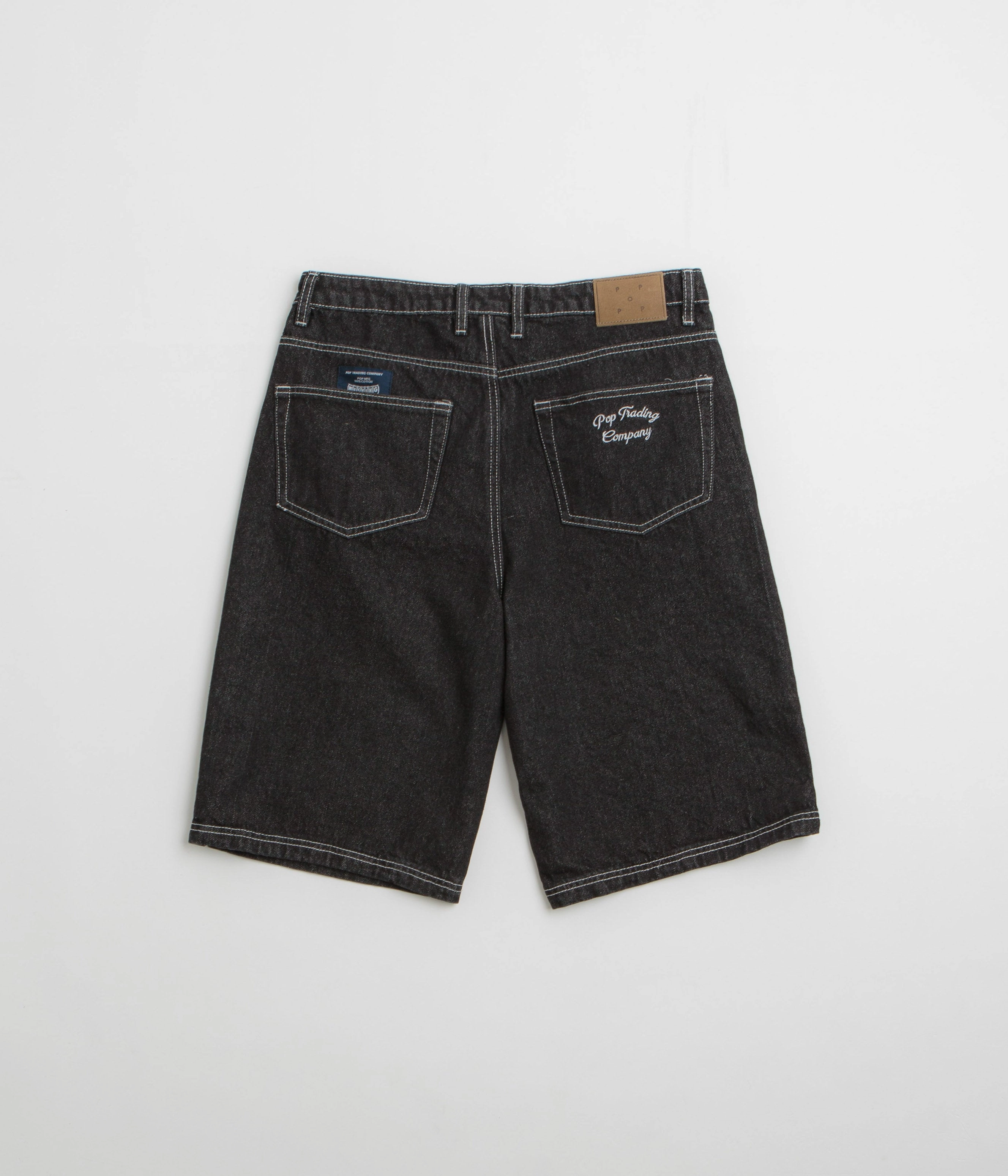 Seam Free Construction Pop Trading Company Longer DRS Shorts - Black Denim