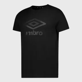 Umbro Mens Henderson Tee Black TemperatureRegulating EcoFriendlyProduction