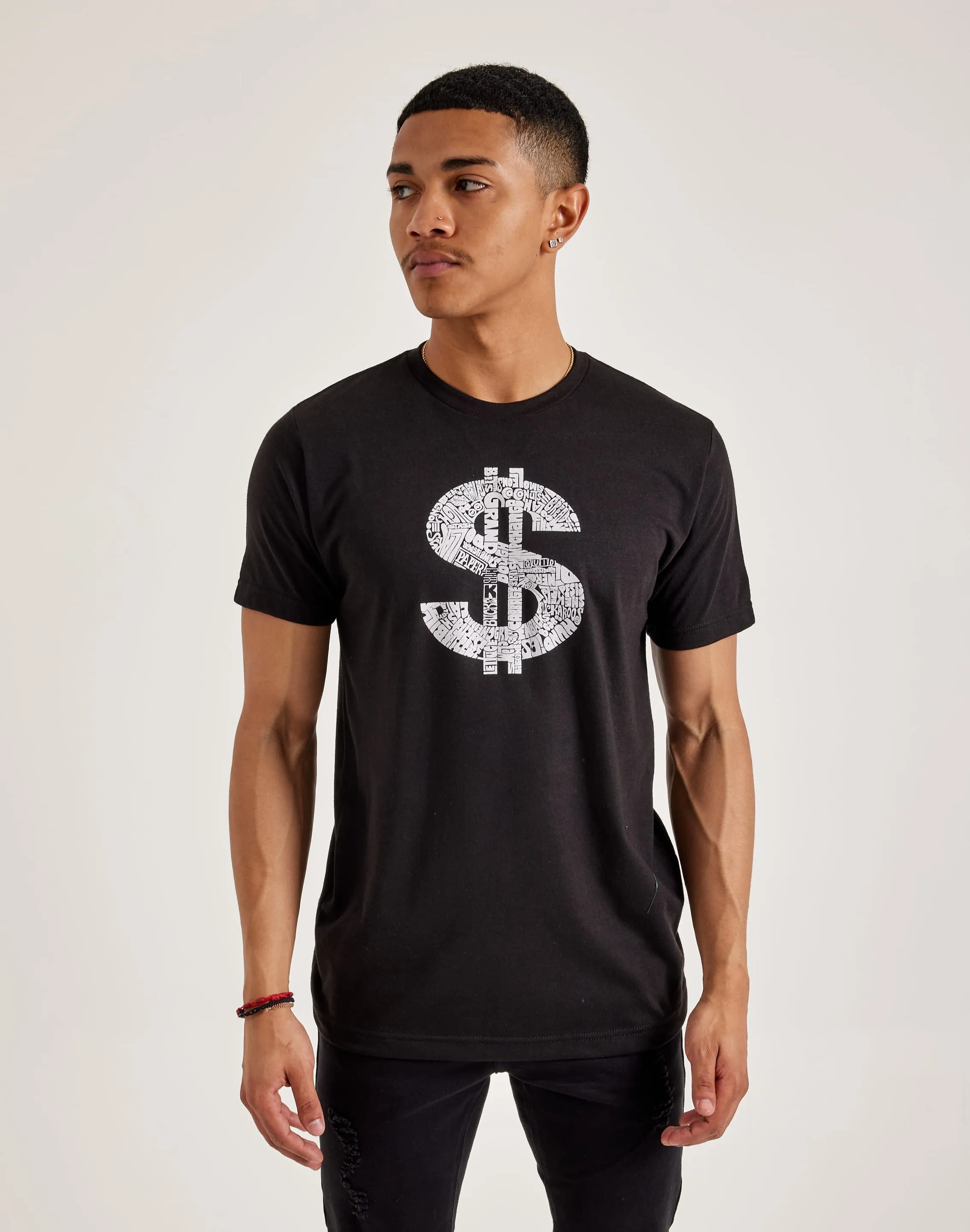 LA Pop Art Word Art Dollar Sign Tee Glow Core