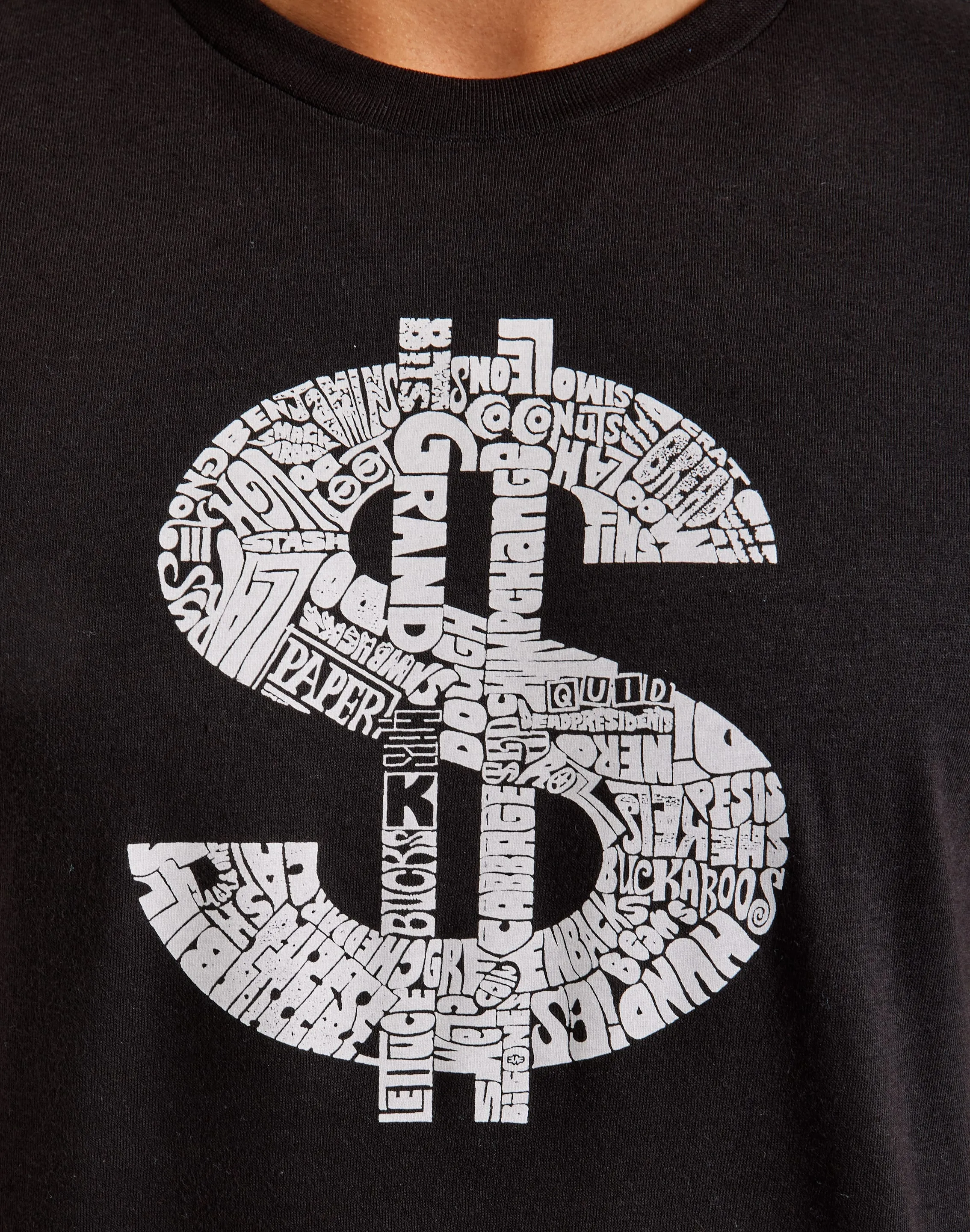 Pure Core LA Pop Art Word Art Dollar Sign Tee