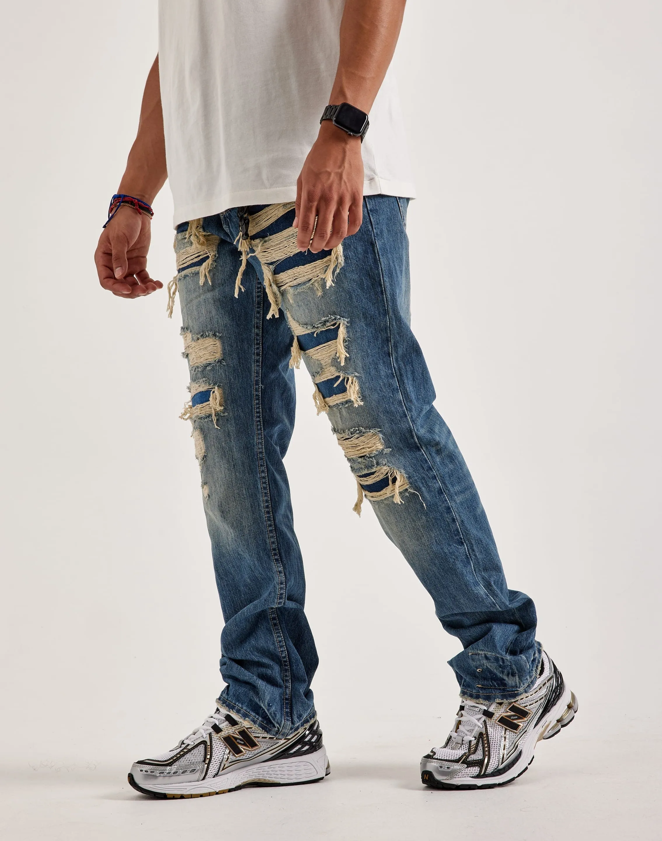 Smuggler's Moon Distressed Denim Jeans temperature regulation Dream Feel