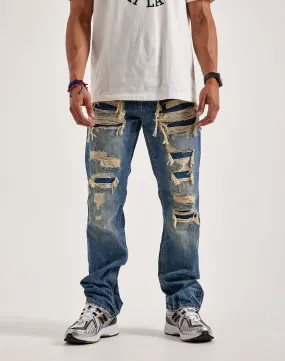 Smile Ease Smuggler's Moon Distressed Denim Jeans