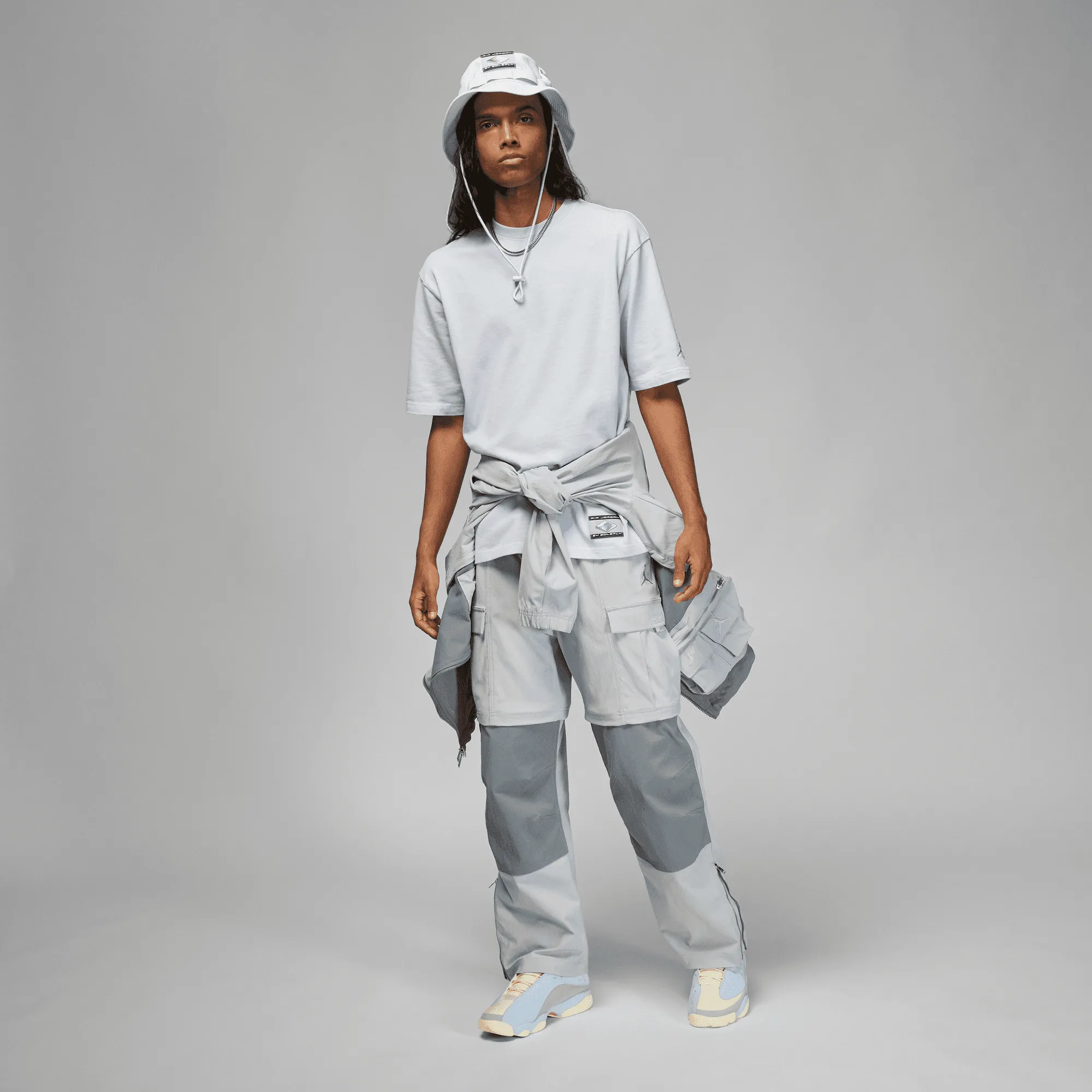 Romance Fit Cyber Glow SOLEFLY X JORDAN TEE - FOOTBALL GREY