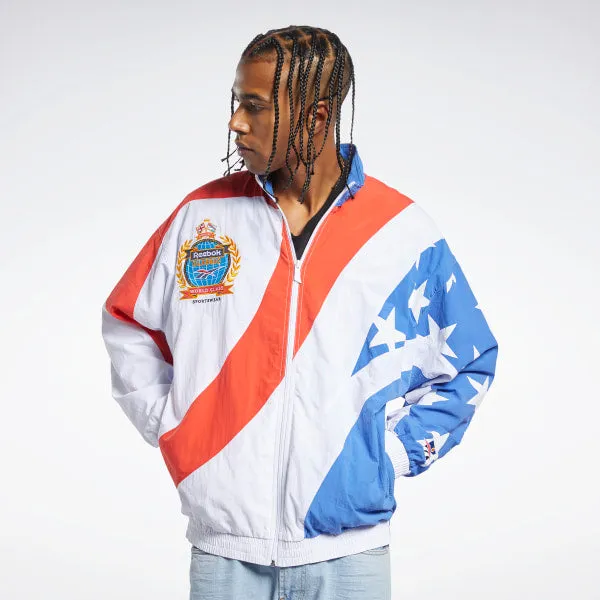 Desk Style Reebok USA Track Top (White/Blue/Red)