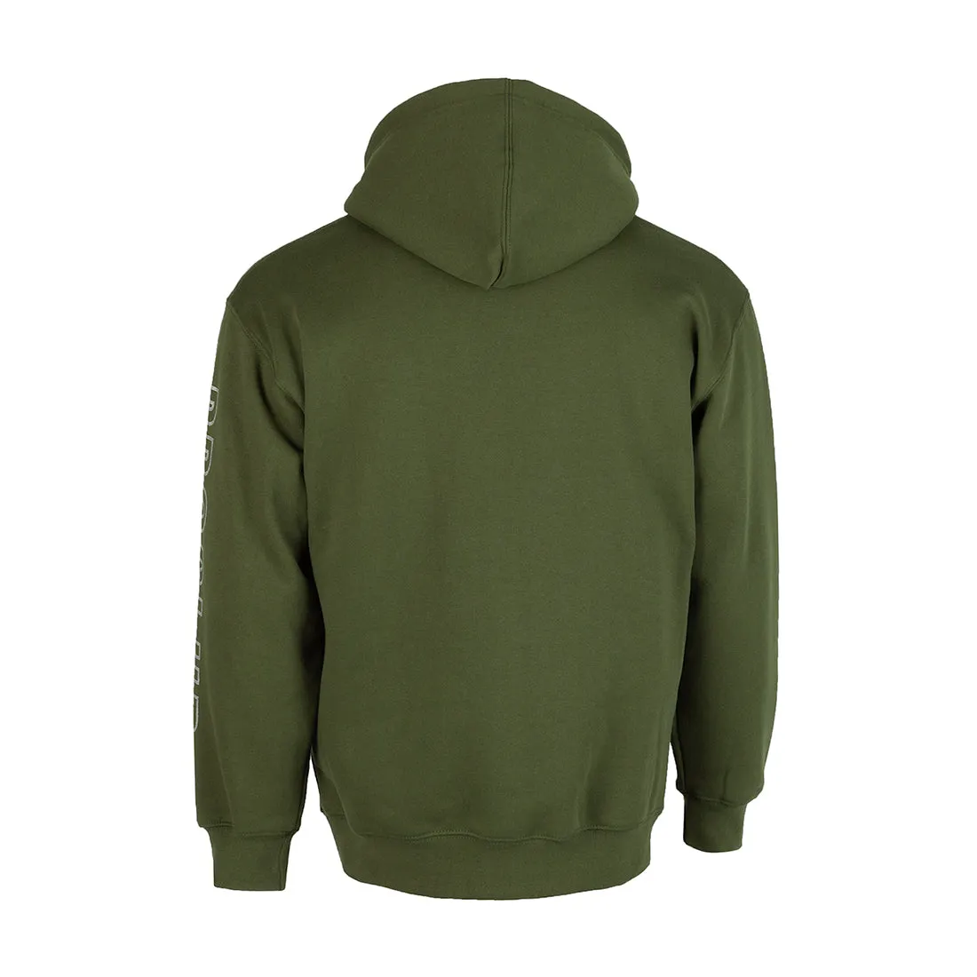 Embroidered Box Logo Hoody - Mens Placket Closure Plane Mood