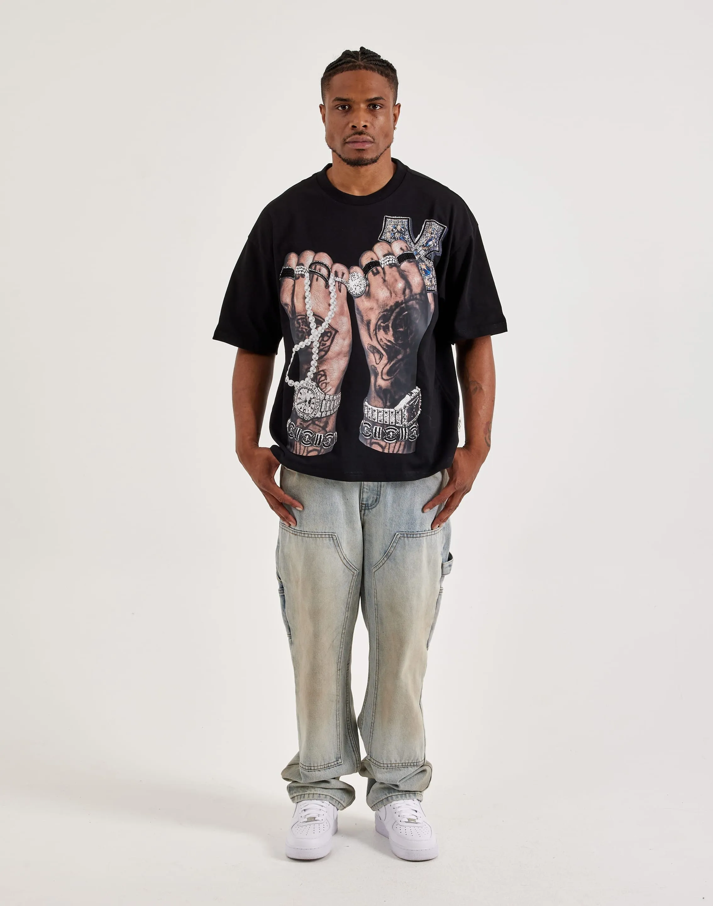 CompressionKnit Flexible Fabric Blend BKYS Diamond Hand Tee