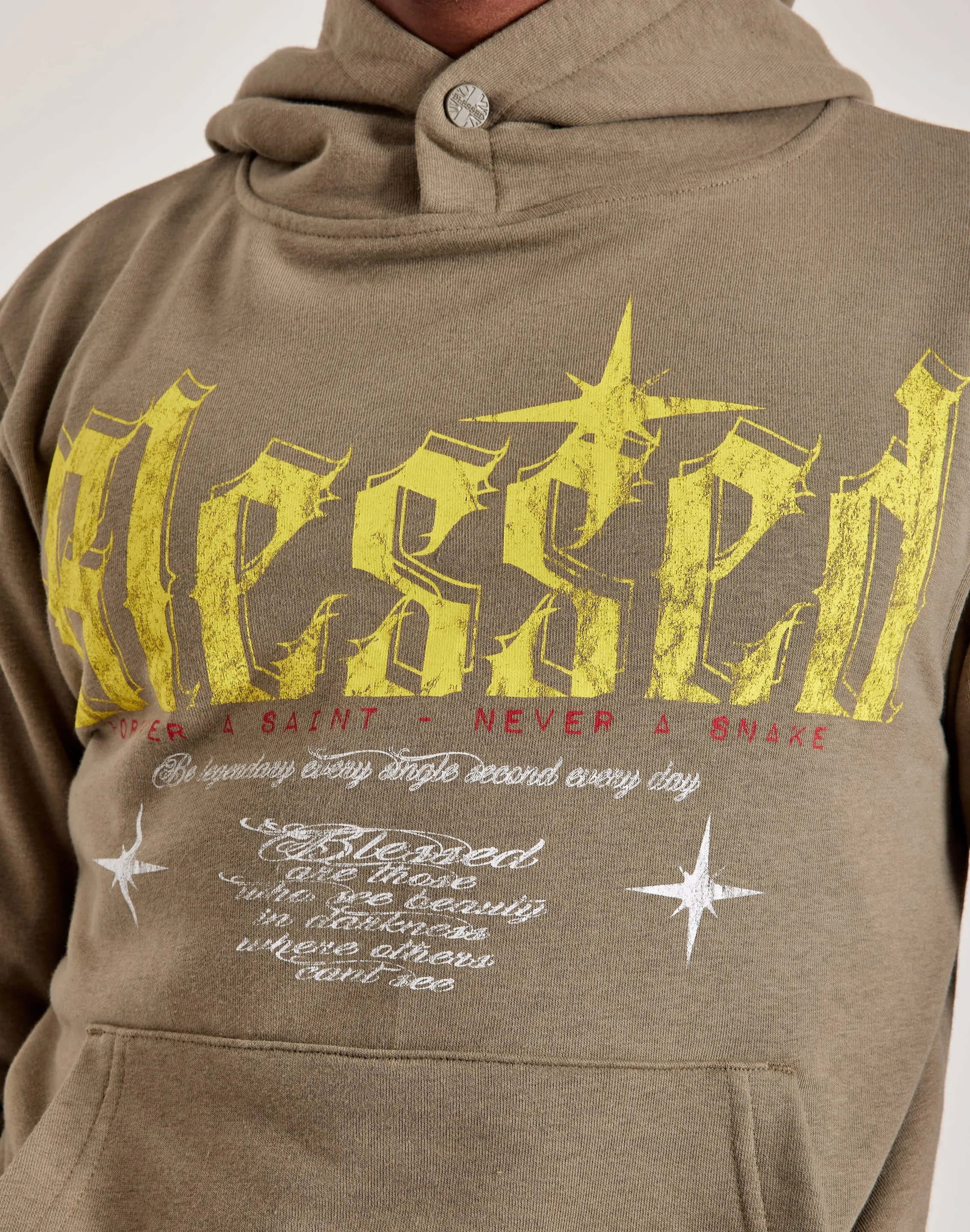Blessed UK Never A Snake Hoodie DoubleLayered Fabric