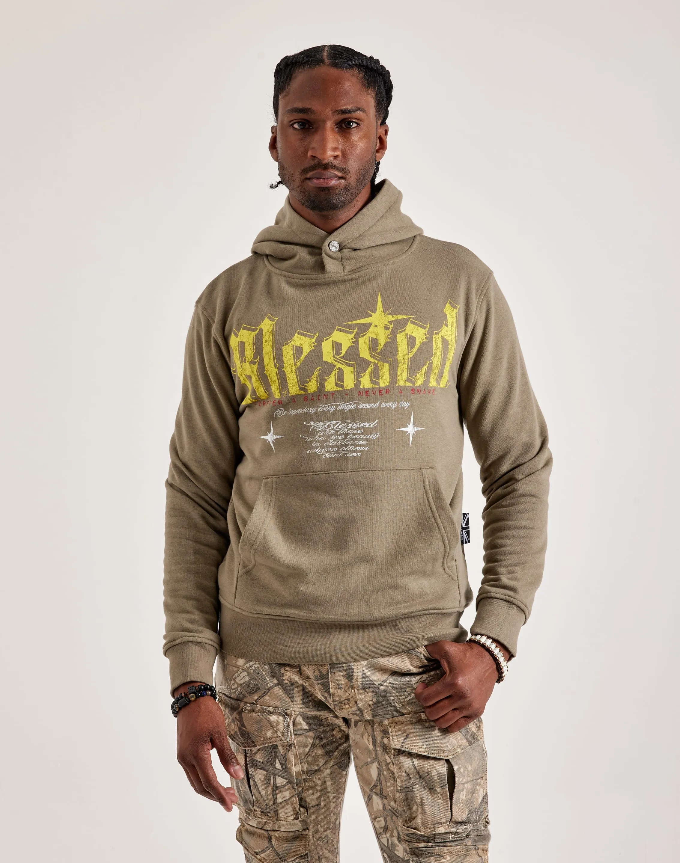 Blessed UK Never A Snake Hoodie Quiet Luxury MultiPocket System