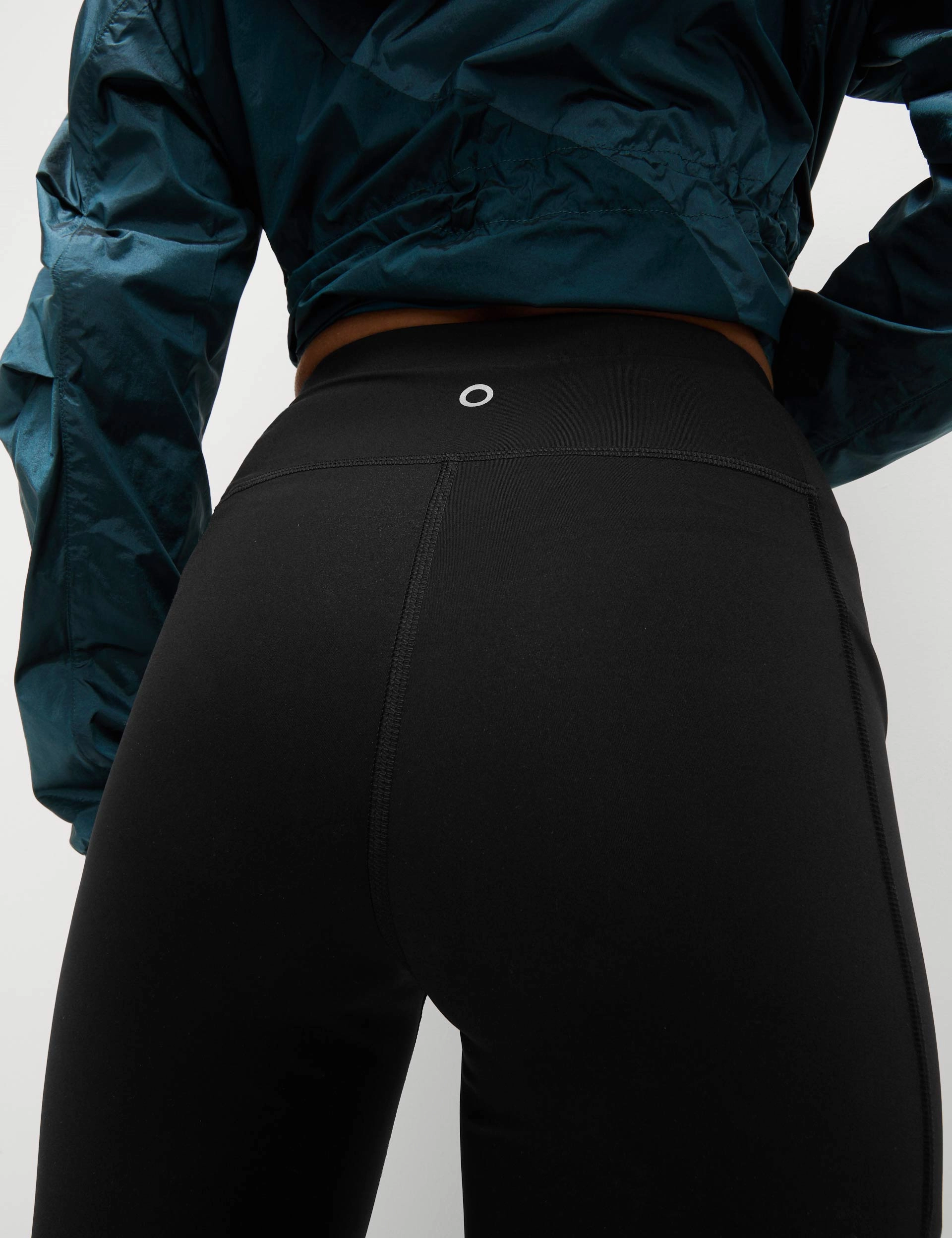Go Train Laser Cut Gym Leggings - Black Mesh Panel Park Run Unisex Style Dance Practice