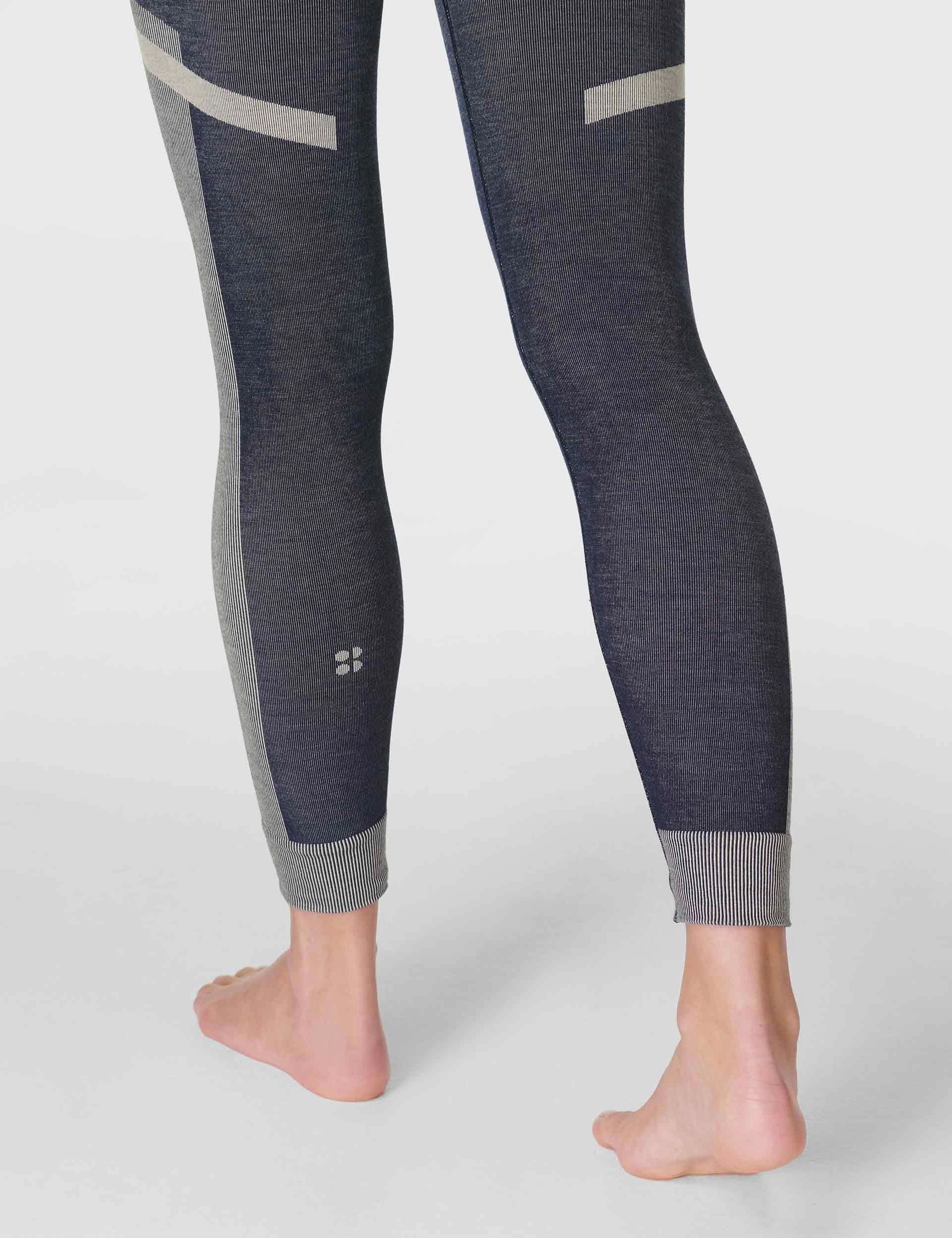 Modal Chevron Base Layer Legging - Navy Blue Studio White Comfort Base