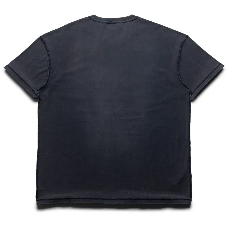 Lounge Wear Purple Brand Arched Wordmark Tee - Black
