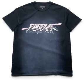 Purple Brand Double Trouble Tee - Black polyester shirt Neutral Tone