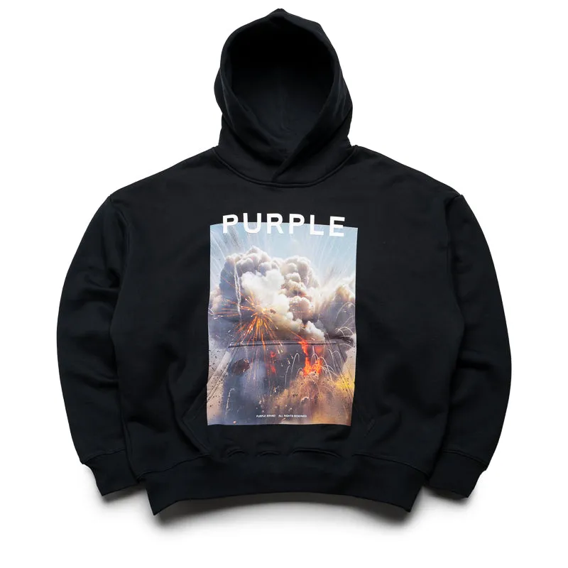 Purple Brand Fireworks Hoodie - Black Summer Vacation Gym Wear