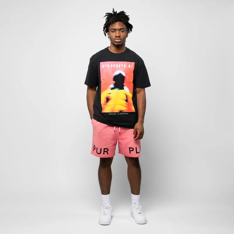 Lace trim snowboarding venue Purple Brand Focus Tee - Black
