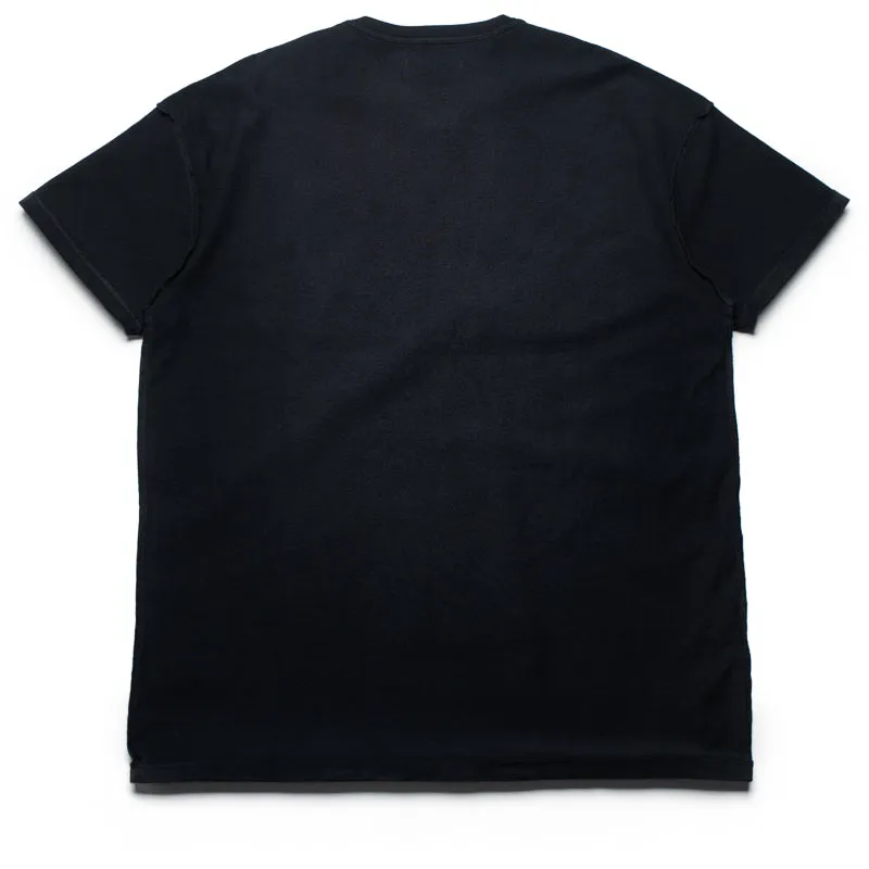 indoor venue Travel Essential Purple Brand Gothic Wordmark Tee - Black