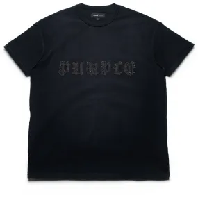 amusement park venue Purple Brand Gothic Wordmark Tee - Black