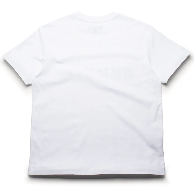 Purple Brand Gothic Wordmark Tee - White Cropped colorfast