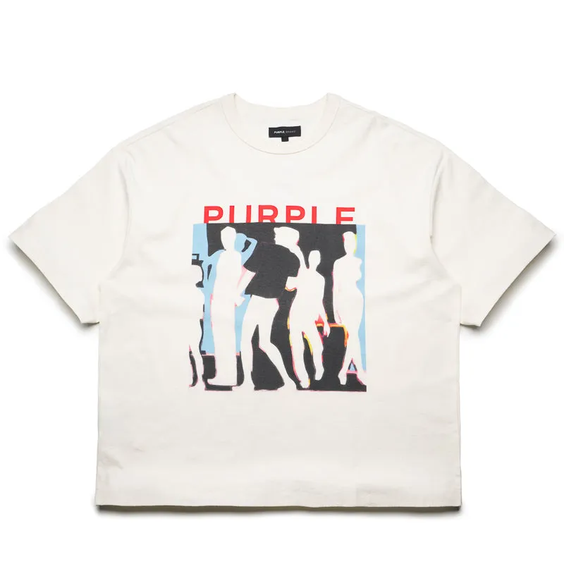Minimalist Look Urban Style Purple Brand Jive Tee - Off White