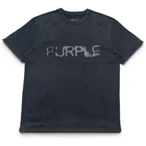 Suspenders Purple Brand Liquid Wordmark Tee - Black