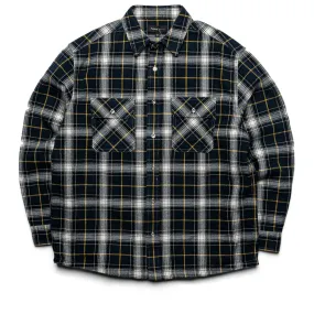Purple Brand Plaid Flannel Shirt - Black No Chafe Edging