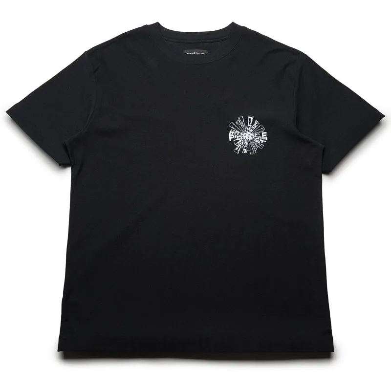 Purple Brand Shattered Tee - Black Pastel Colors Three Thread Overlock Stitching