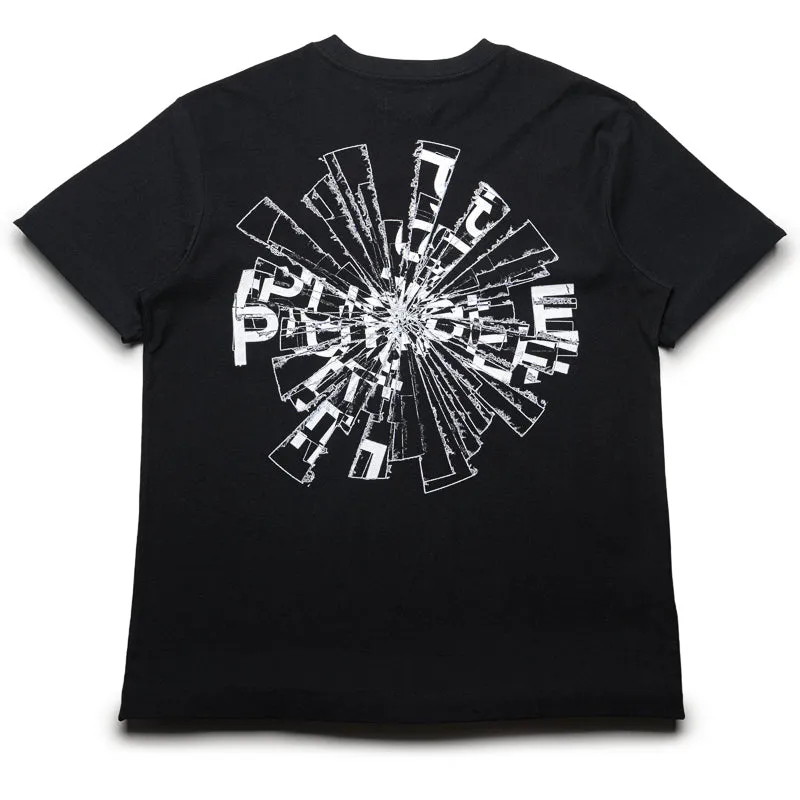 Elderly garden event Purple Brand Shattered Tee - Black