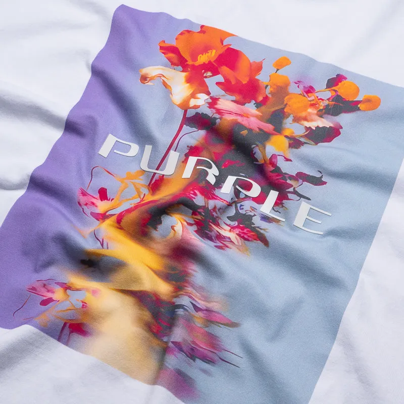 female clothing Purple Brand Smudge Tee - White