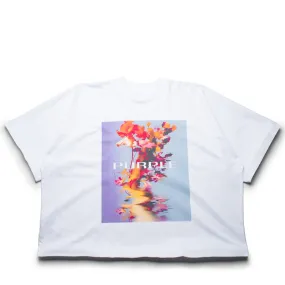 Purple Brand Smudge Tee - White Seamless Shoulder Transition Stretchable
