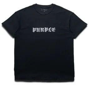 Purple Brand Taped Gothic P Tee - Black hotel venue Animal Print