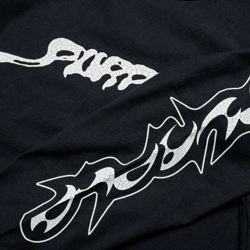 Purple Brand Textured Jersey L/S Tee - Black wrap waist