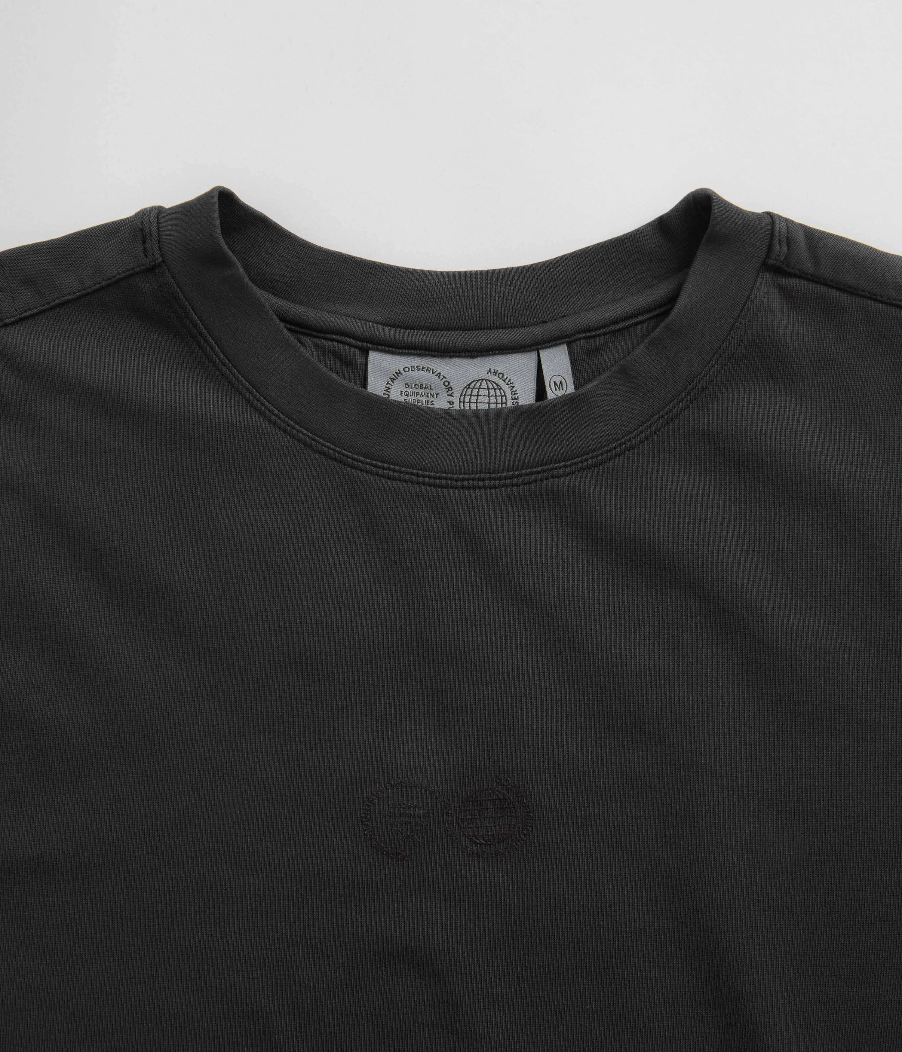 Stretchy Waist tall size Purple Mountain Observatory Garment Dyed T-Shirt - Black