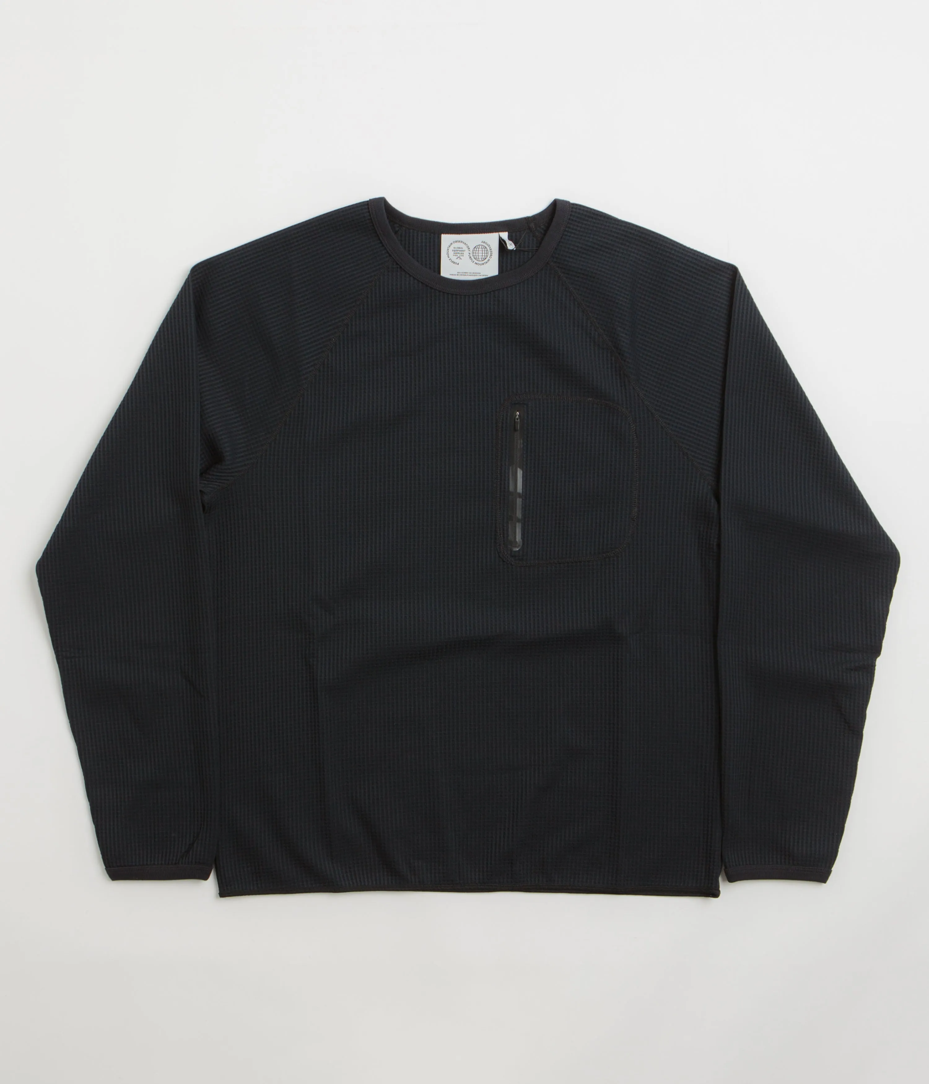 Party theme Beach Purple Mountain Observatory Waffle Long Sleeve T-Shirt - Black