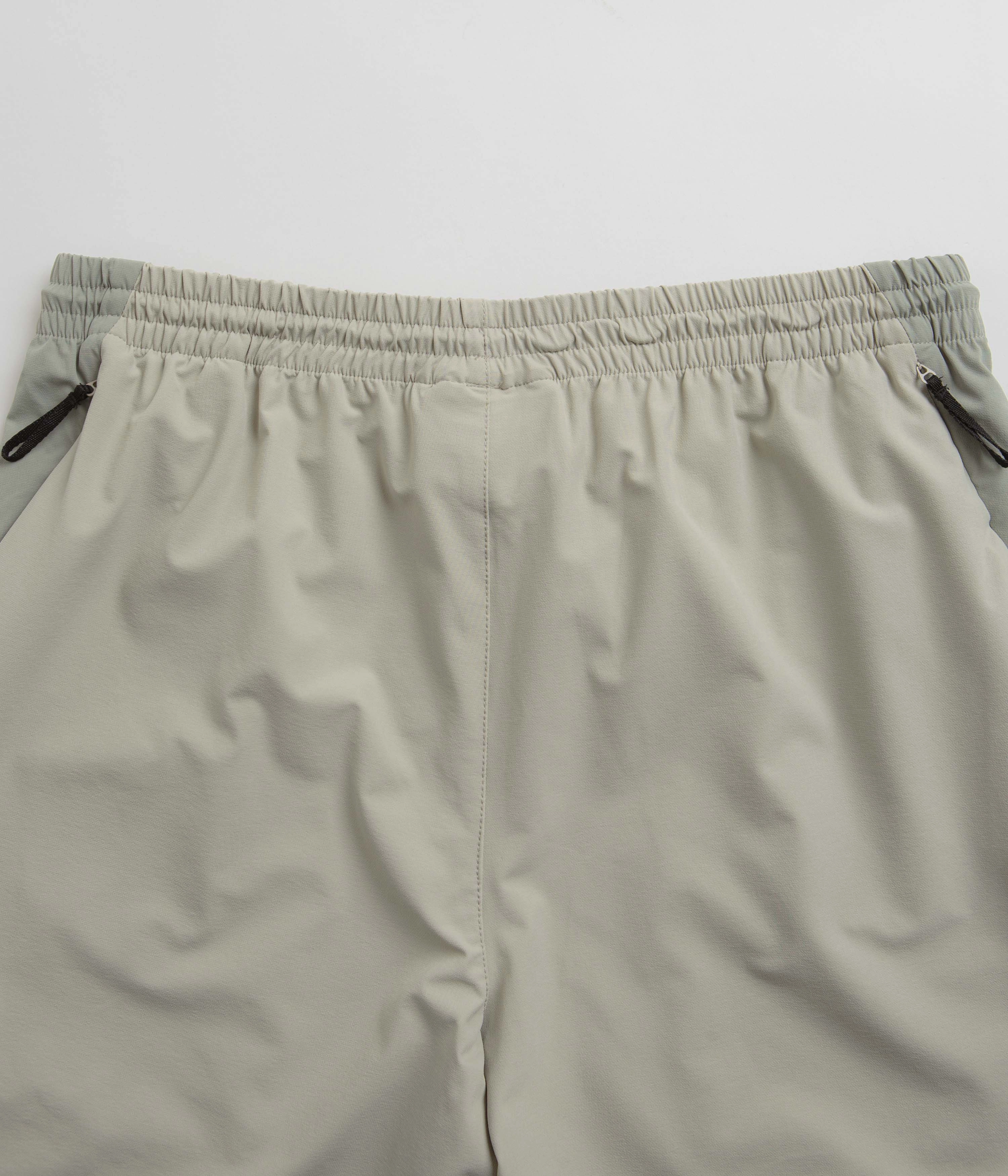 Purple Mountain Observatory Blocked Climbing Shorts - Grey Teal low - rise Luxury Feel