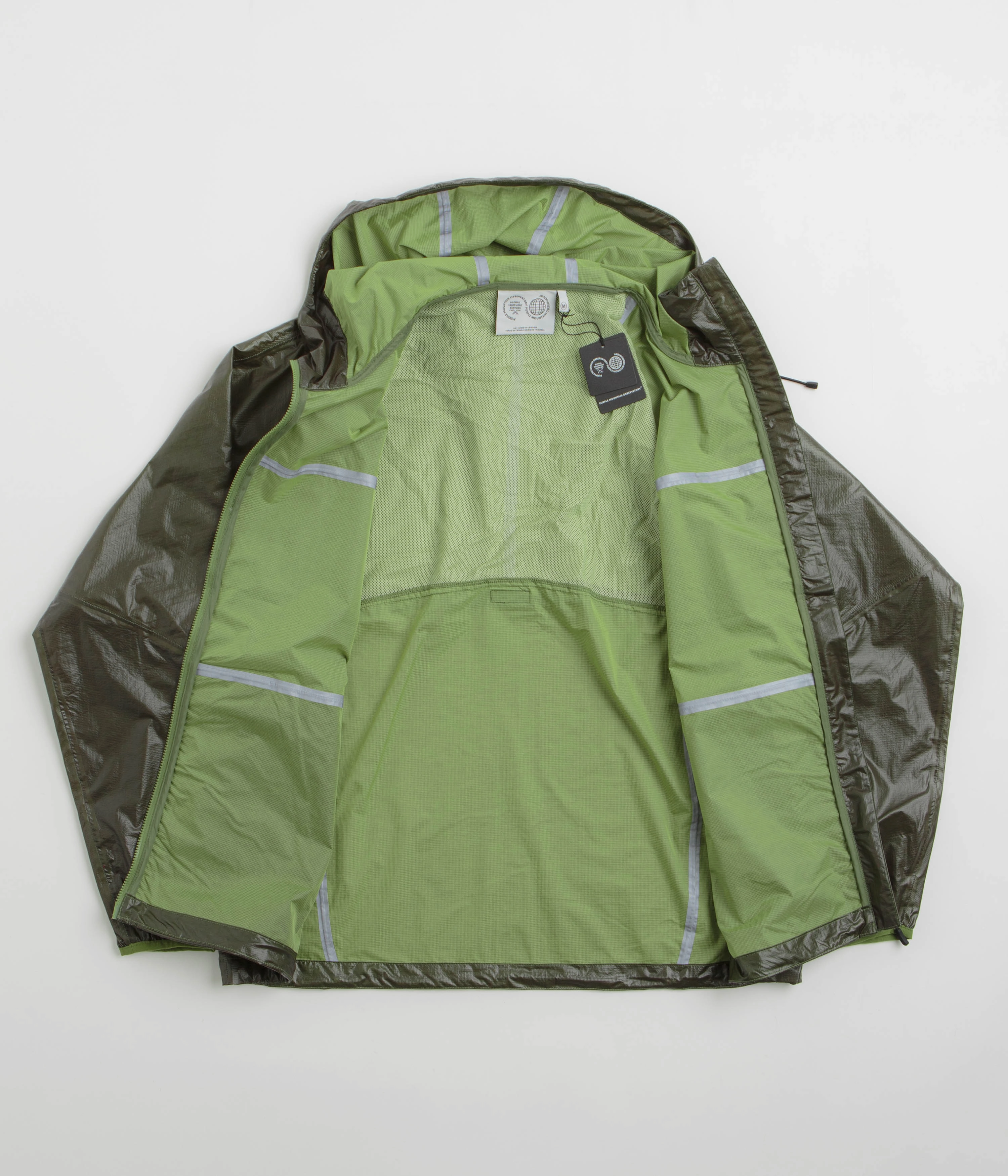 Double Layered Insulation Purple Mountain Observatory Heatreactive Breeze Jacket - Khaki / Lime