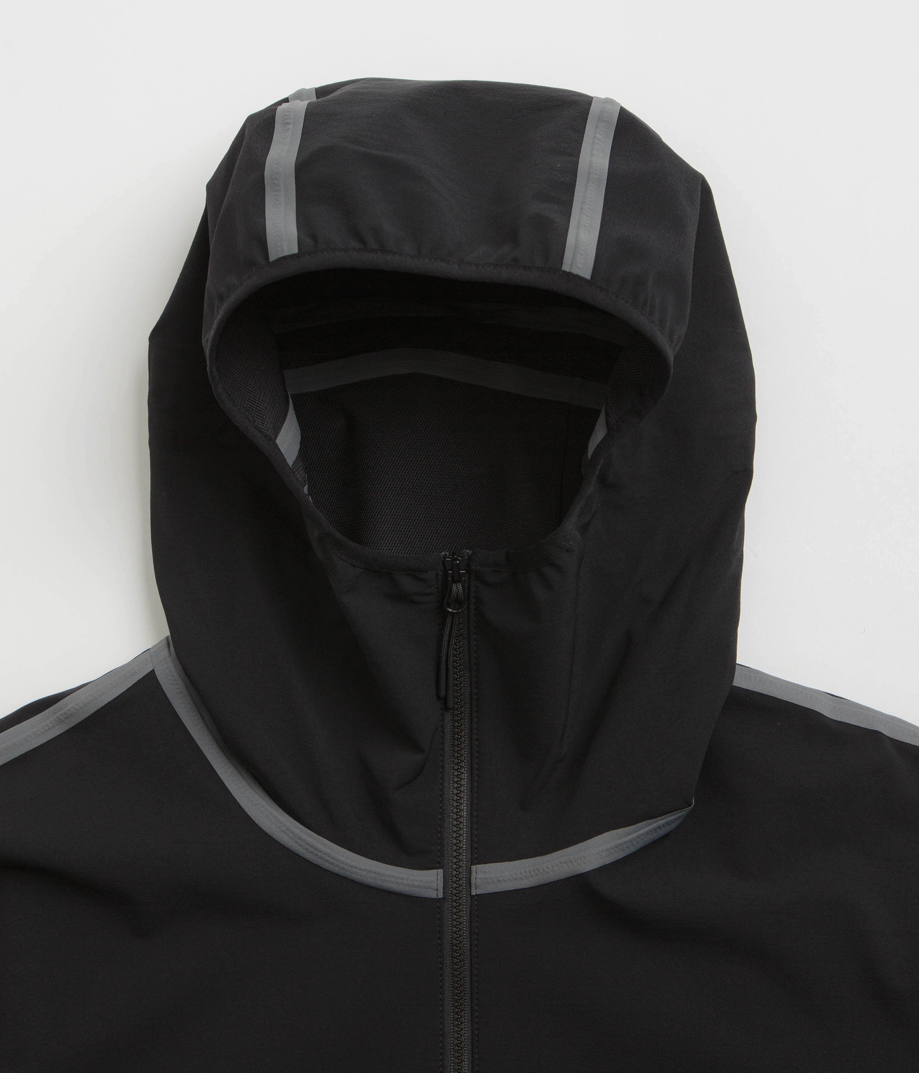 Purple Mountain Observatory Soft Shell Balaclava Jacket - Black Compression Friendly Fit
