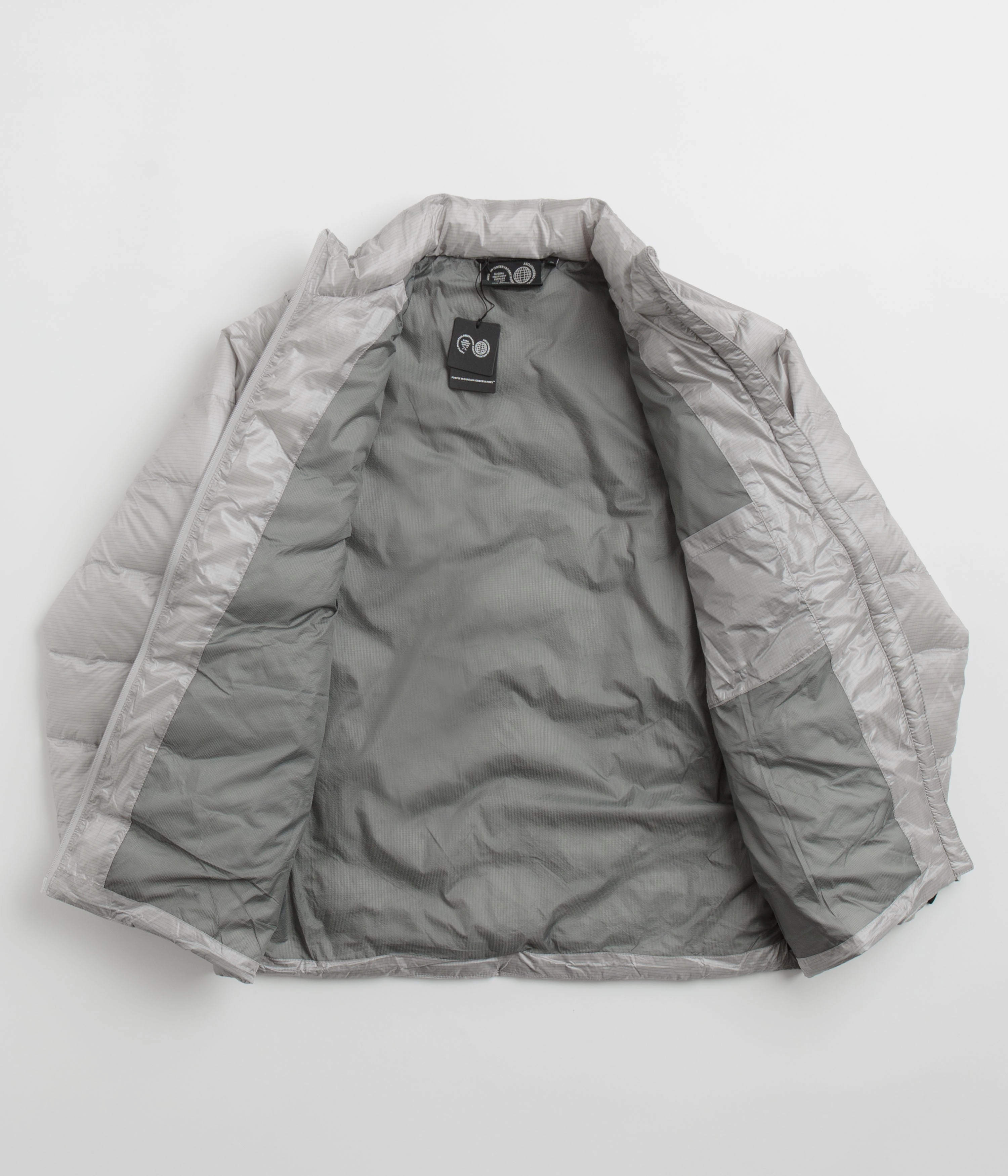 Dream Purple Mountain Observatory Waves Light Puffer Jacket - Grey