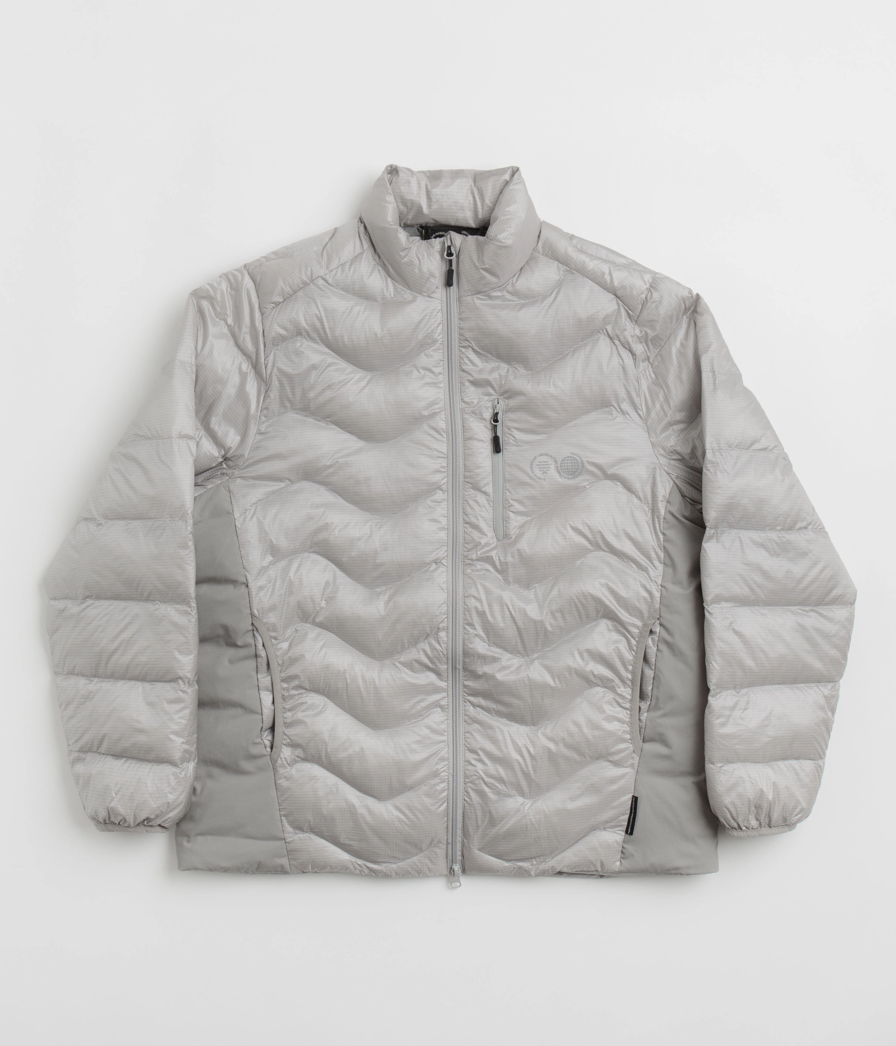 Purple Mountain Observatory Waves Light Puffer Jacket - Grey Sophisticated winter season