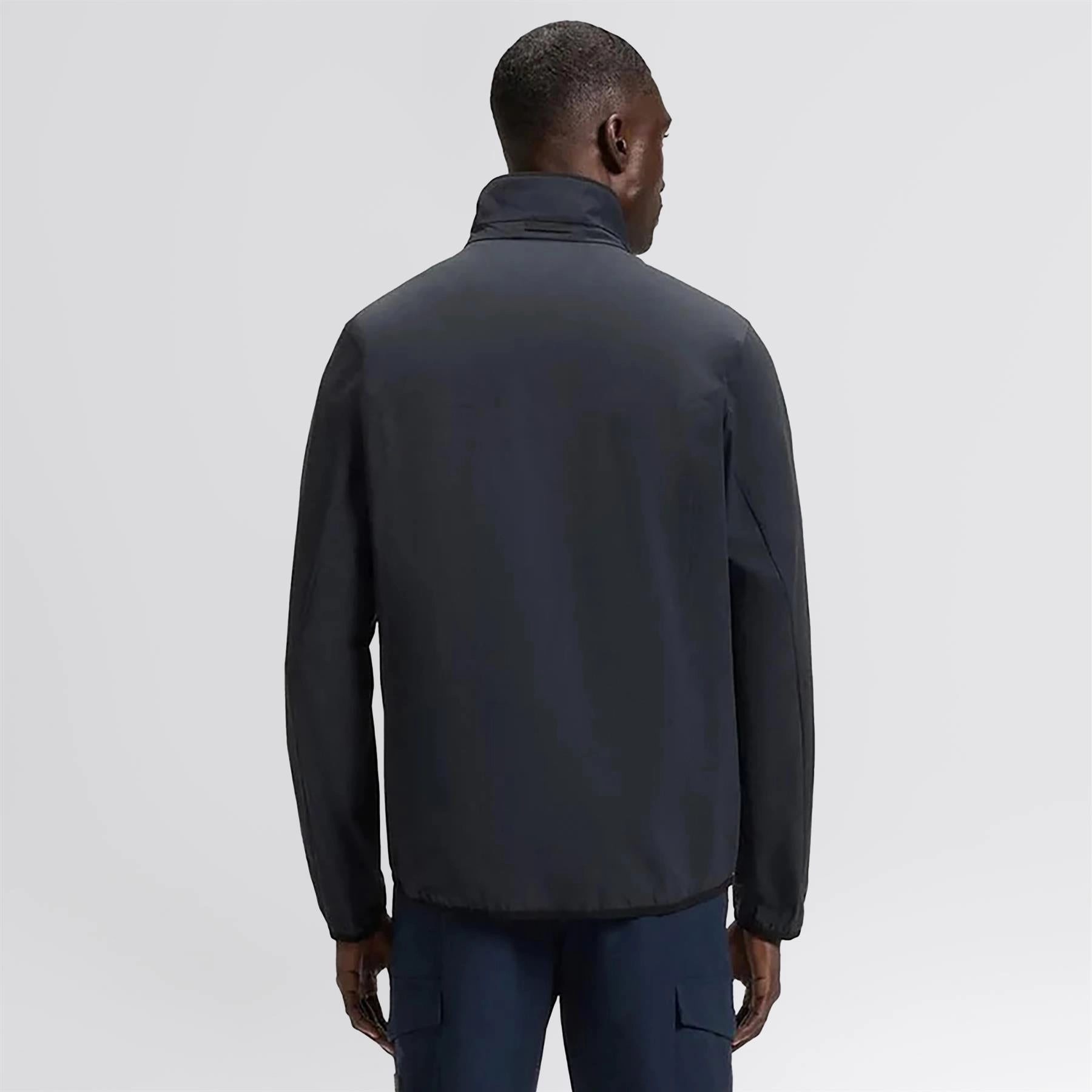 Stretchable Panels Putt Full Zip Lightweight Jacket Dark Blue