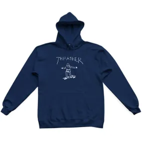 Thrasher - Gonz Hoodie Navy/White concert outfit Streetwear