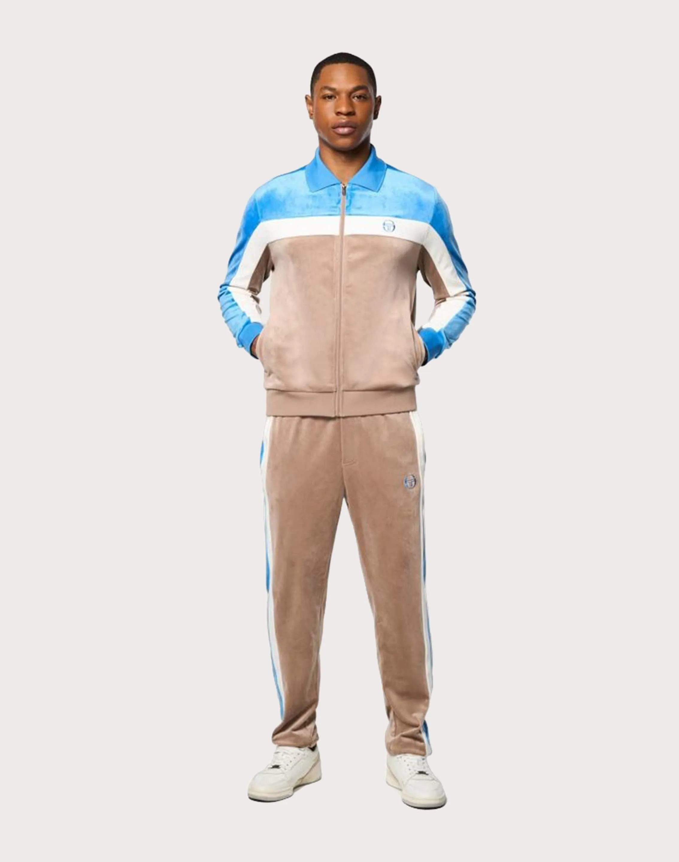 Sergio Tacchini Operations Inc Lazaro Velour Track Jacket Recycled Fit