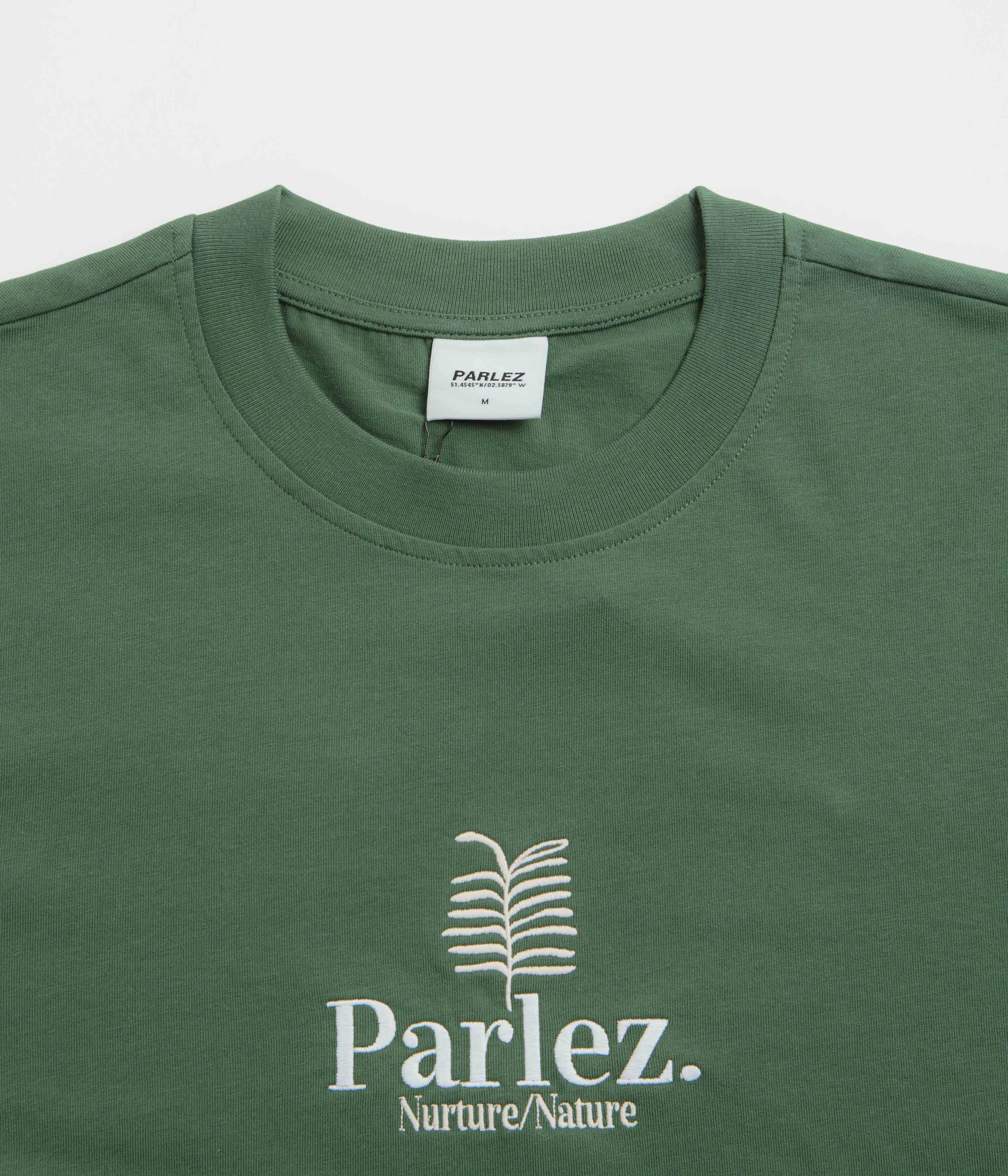 sheath silhouette Versatility Parlez Nurture T-Shirt - Kelp Green