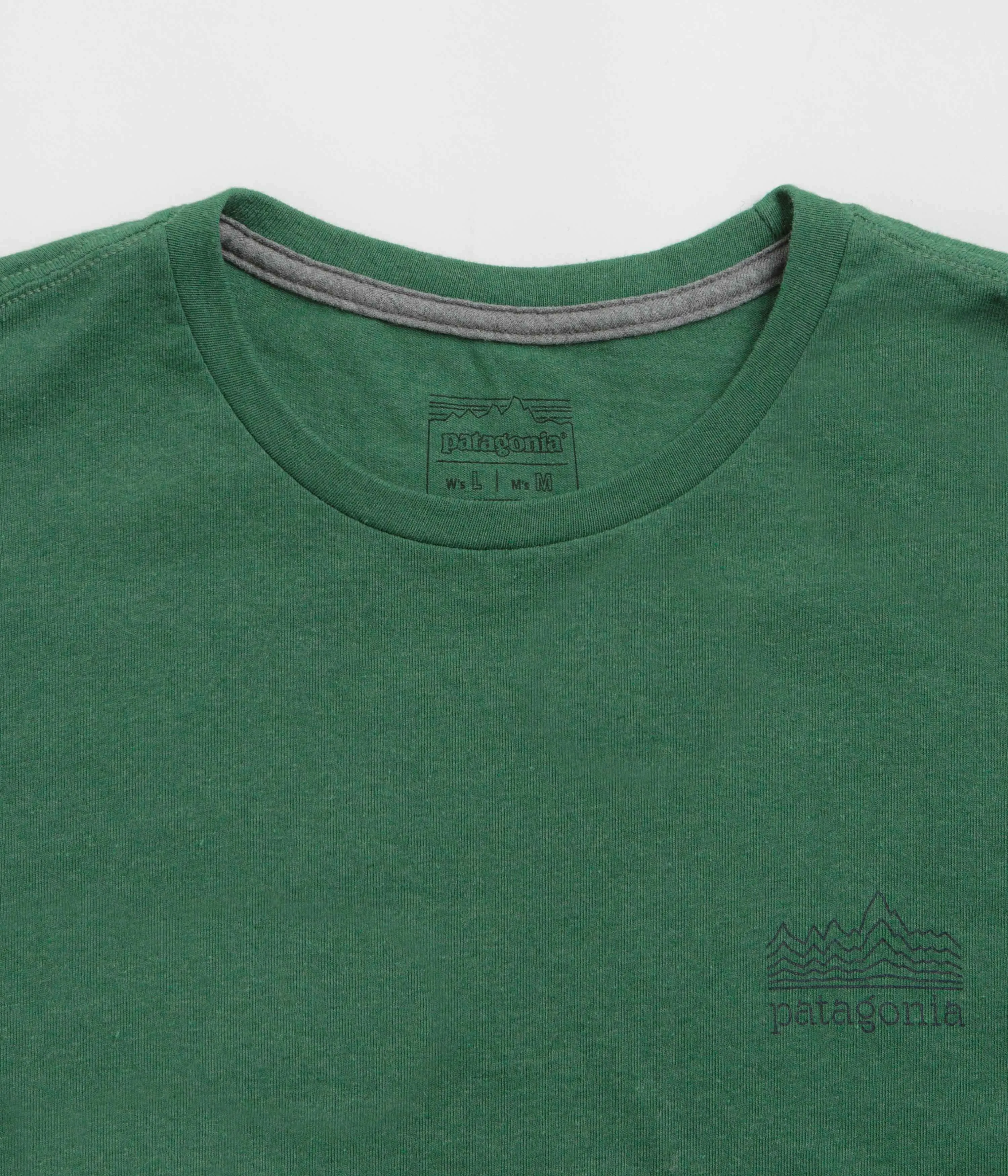 label undergarment Patagonia Strataspire Responsibili-Tee T-Shirt - Heartleaf Green