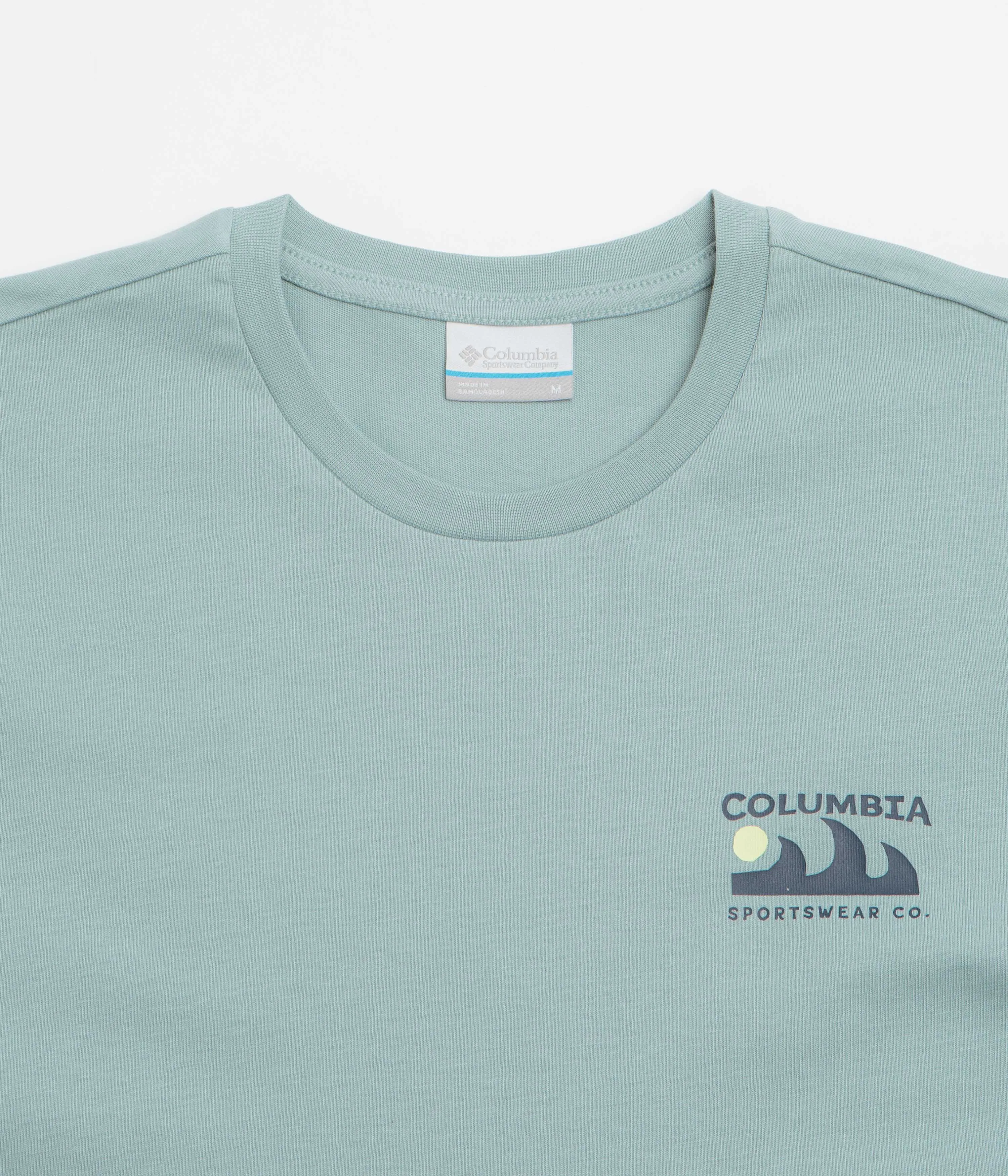Columbia Explorers Canyon Back T-Shirt - Crushed Blue / Peaks and Waves Floral Print